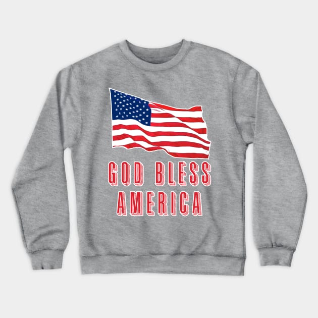 God Bless America Crewneck Sweatshirt by Scarebaby